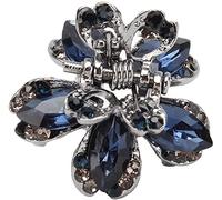Mini clip per artigli per capelli vintage con strass, perni per capelli a forma di fiore, clip per capelli da donna, accessorio per capelli, blu Practical treatment