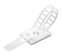 Mini clip per cavi 3M adesivo, cavo multiuso e organizer per cavi per la gestione dei cavi regolabili grandi, confezione da 60 in bundle con 10 fascette riutilizzabili bonus (bianco)