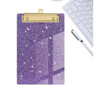 Mini Clipboard Glitterata Mini Portablocco Acrilico Tascabile per Ufficio | Portablocco Da Appunti Per Infermieri Insegnanti Studenti Professionisti Casa Ufficio Aula Ospedali Officine Conferenze