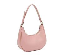 Mini Clutch Purse With Zipper Closure, Women's Leisure Fashion Solid Color Contrast One Shoulder Versatile PU Bag(Pink)