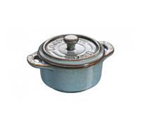 Mini Cocotte 10 cm Ancient Turquoise in Ceramica