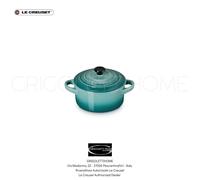 Mini cocotte rotonda in gres vetrificato - Bleu Riviera