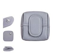 Mini Coin Purse,Top Grain Leather Small Wallet,Women Solid Color Keys Earphone Storage Bag,Change Pouch for Daily Use (Purple)