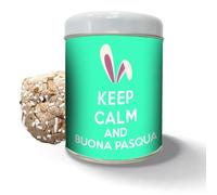 Mini Colomba Classica Pasquale 100g, Confezione Regalo in Metallo Personalizzabile, Idea Regalo Originale (Keep Calm)
