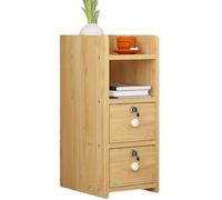 Mini comodino con serratura - Scatola portaoggetti sottile per camera da letto o ufficio casa colore legno 30 x 32 x 60 cm Facile da montare Design salvaspazio Elegante e funzionale.