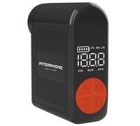 INTERPHONE Compressore Portatile Ricaricabile Moto Auto Bici - Kit Gonfiaggio Gomme - PowerBank - Fino a 4 Gomme - 4 Minuti a Gomma - Luce LED - Display Pressione