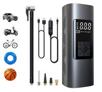 Mini Compressore Aria Gonfiatore Ruota Auto Moto Bici Ricaricabile Display Led