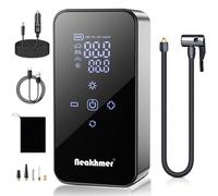 Mini Compressore Aria Portatile Auto: 150 PSI Gonfiatore Elettrico con batteria da 6000 mAh, Pompa Elettrica 12 V con tester di pressione dei pneumatici, per auto, bicicletta, moto