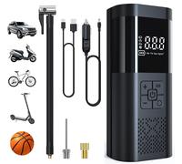 Mini Compressore Aria Portatile Auto Moto Gonfiatore Bici Elettrico con Batteria