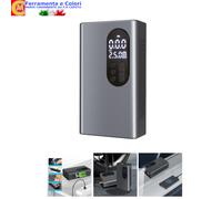 Mini Compressore Aria Portatile Auto Moto Gonfiatore Ricaricabile LED Powerbank