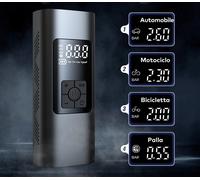 MINI COMPRESSORE ARIA RICARICABILE USB GONFIATORE PORTATILE ELETTRICO AUTO BICI