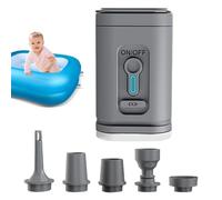 Mini compressore d'aria per esterni, ricaricabile, pompa leggera di tipo C, funzione lanterna da campeggio a LED, dispositivo di gonfiaggio multiuso | per letti ad aria, giocattoli da piscina, borse