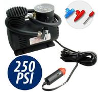 Mini compressore nero 12 volt 250 PSI con presa accendisigari per auto moto camper campeggio piccolo leggero e portatile mws