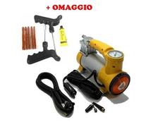 MINI COMPRESSORE PORTATILE PRESA 12V ACCENDISIGARI PER AUTO MOTO BICI CON LUCE