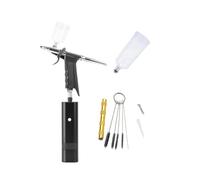 Mini compressore Set Red Machine con gravità Trigger Tipo Pistola a spruzzo for Art Model Body Paint Artista Makeup Nail Tatuaggi Torta(TM80S Black C)