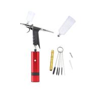 Mini compressore Set Red Machine con gravità Trigger Tipo Pistola a spruzzo for Art Model Body Paint Artista Makeup Nail Tatuaggi Torta(TM80S Red D)