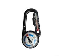 Mini con termometro a moschettone clip tascabile strumento di navigazione all'aperto per campeggio, escursionismo, avventure, portachiavi, attacco in plastica, design impermeabile, 75 mm (C)