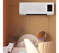 Mini condizionatore d'aria compatto a parete 2 in 1 con telecomando - Ventilatore portatile senza installazione for camera da letto, soggiorno, ufficio - Ventole a risparmio energetico