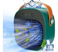 Mini condizionatore d'aria portatile, 5200 mAh, ricaricabile, 3 velocità del vento, silenzioso, per camera da letto, auto, casa, campeggio, viaggi e ufficio