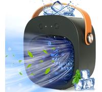 Mini condizionatore d'aria portatile, 5200 mAh, ricaricabile, 3 velocità del vento, silenzioso, per camera da letto, auto, casa, campeggio, viaggi e ufficio