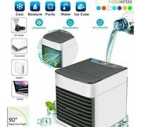 MINI CONDIZIONATORE DEUMIDIFICATORE ACQUA VENTILATORE LED PORTATILE USB 3 IN 1 [EEK: Conforme]