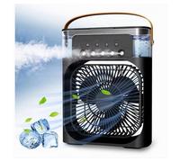 MINI CONDIZIONATORE RAFFREDDATORE D'ARIA PICCOLO PORTATILE UMIDIFICATORE NERO