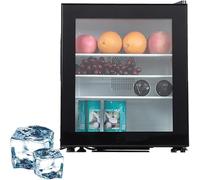 Mini Congelatore Verticale Compatto 30L, Efficienza Energetica e Silenzioso (28dB) per Ufficio, Camera, Appartamento, Design da Tavolo, Nero, Opzioni Porta Schiuma o Vetro,30L Glass Door
