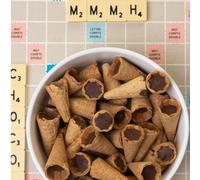 Mini coni Bitecone ripieni di cioccolato al latte e caramello al burro salato, 100 g