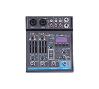 Mini console di miscelazione stereo a 4 canali, mixer con USB Bluetooth e 48 V Phantom Power, DJ Live Audio Mixer con effetto Hall, per karaoke Stage, Home KTV, studi di registrazione, streaming live