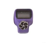 Mini contatore elettronico per dita con display a LED, per attività all'uncinetto, conteggio, lavoro a maglia, clicker, tracking, sport, punteggio, fila in classe (viola)