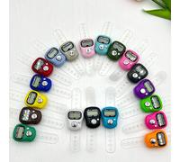 Mini contatore elettronico per dita/contatore manuale ad anello, contatore del flusso di persone premuto a mano, Tasbih di colore casuale, compatto e carino, facile da usare, adatto per lavori a magli