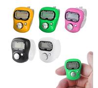 Mini Contatori da Dito, 5 Pezzi Contatore Elettronico a Cifre, Finger Counter, Mini Contatore delle Dita, Contatore Digitale a Dito, Mini Contatore Elettronico, Mano Conteggio Contatore (5 Colori)