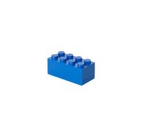 Mini Contenitore Lego a 8 Bottoncini, Inserto Portavivande, Porta Snack, Blu