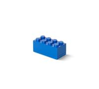 Mini Contenitore Lego a 8 Bottoncini, Inserto Portavivande, Porta Snack, Blu