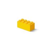 Mini Contenitore Lego a 8 Bottoncini, Inserto Portavivande, Porta Snack, Giallo