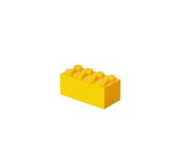 Mini Contenitore Lego a 8 Bottoncini, Inserto Portavivande, Porta Snack, Giallo
