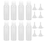 Mini contenitori cosmetici in plastica vuota trasparente 8 pezzi per bottiglia viaggio cosmetica con 8 imbuti per lozione profumata 100 ml