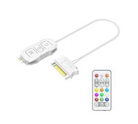 Mini controller ARGB con telecomando DC5V 3 pin scheda madre pulsante multi-illuminazione distributore(White version)