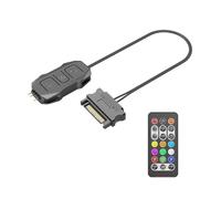 Mini controller ARGB con telecomando DC5V 3 pin scheda madre pulsante multi-illuminazione distributore(Black version)