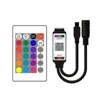 Mini controller Bluetooth a infrarossi DC5-24V a 24 tasti adatto for strisce luminose LED RGB 5050 2835 3528(24 key,Black)