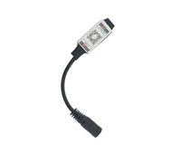 Mini controller LED compatibile RGB DC 5V 12V 24V musicale controllo striscia luminosa Striscia(Black)