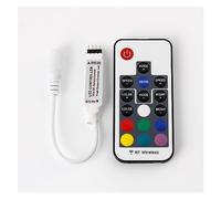 Mini controller RGB a luce LED 5v/12v/24v modulo striscia luminosa colorata completa telecomando a 17 tasti(RF17 key RGB seven colors)