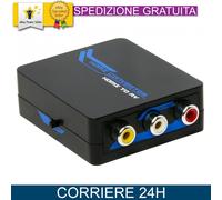 Mini Convertitore HDMI a RCA/AV + Audio, Compatibile HDMI 1.3 Full HD