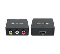 Techly Mini Convertitore Video Composito a HDMI 720p 1080p con Cavo USB
