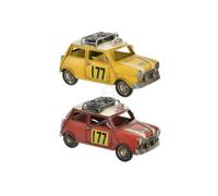 MINI COOPER AUTO IN LATTA MODELLINO DA COMPETIZIONE CON PORTA PACCHI