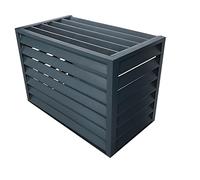 Mini copertura condensatore split e deflettore CA finestra - Telaio in lega di alluminio impermeabile per uso interno/esterno - Tetto grigio Louvered, misura 1 - migliora il flusso d'aria e protegge