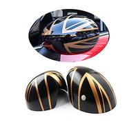 MINI Coperture per specchietti laterali per porta auto Mini Cooper One/D/SD/S/JCW Serie F F54 F55 F56 F57 F60 2014-2019.6 (Union Jack oro, serie F con foro luminoso)