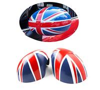 MINI Coperture per specchietti laterali, per portiera dell'auto, per Mini Cooper One/D/SD/S/JCW Serie F F54 F55 F56 F57 F60 2014-2019.6 (Union Jack blu, serie F senza foro luminoso)