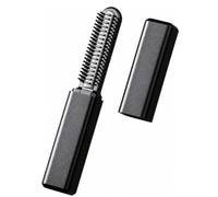 Mini Cordless Hair Straightener Brush, USB Rechargeable | Compact Ceramic Heated Bang Comb for Short Hair, Roots and Travel Touch-Ups(Black)