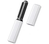 Mini Cordless Heated Bangs Brush, Portable Ceramic Hair Styling Comb | Comb For Bangs & Roots Styling, USB Rechargeable Travel Hair Brush(White)